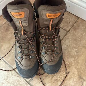 Brown and Black Rugged Outdoor Boots with Ankle Support